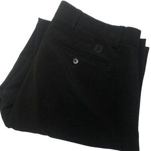 FootJoy Men's 32 Solid Black Stretch Athletic Fit Performance Dress Pants